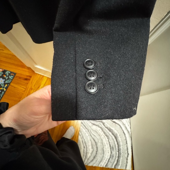 GAP Wool Blend Pea Coat Jacket Charcoal (M) - Picture 14 of 14